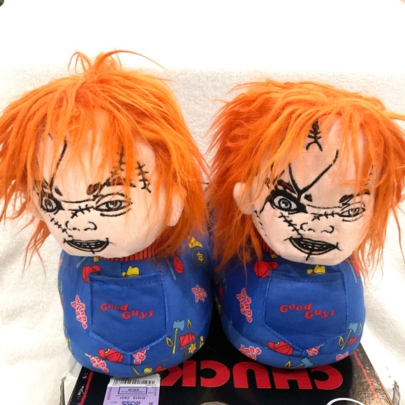 Chucky “Good Guys” Plush Slippers | Horror Movie House Shoes | Unisex Size 9/10 - Picture 2 of 16
